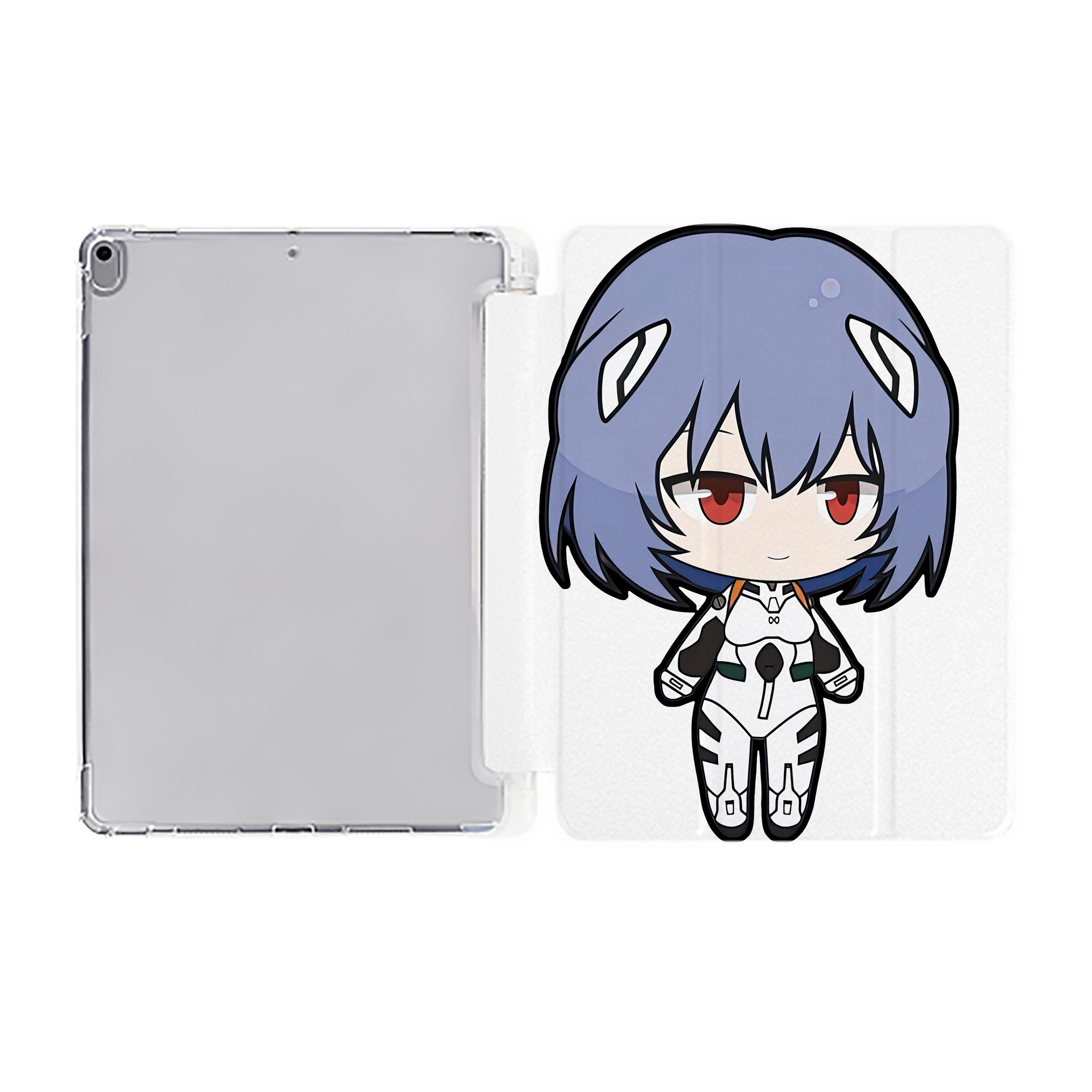 （画像用） EVA 新世紀エヴァンゲリオン IPad ケース ペン収納付き 三つ折りスタンド PUレザー×シリコン 対応機種9.5/10.5/10.9インチ
